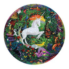 eeBoo Piece and Love Unicorn Garden Round Jigsaw Puzzle - 500 Pieces-Sustainably sourced: 90% recycled materials, printed with vegetable-based inks
