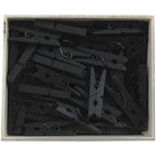 JAM Paper Wood Clothing Pin Clips, Medium, 1 1/8, Black, 2 Packs  of 50, 100 Total (230729141a)-3