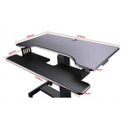 Rocelco 40" Mobile Adjustable Height Standing Desk w/ Enhanced Vertical Range-Desktop rises up to 49" and lowers down to 31" (above floor), to optimize the ergonomic work position for people of all heights.