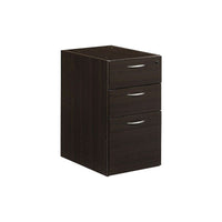 Office Star Napa Collection Box/Box/File Pedestal, Assembled, Espresso-Scratch-resistant, textured thermally fused laminate surfaces