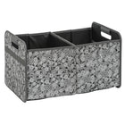 Merangue Collapsible File Storage Bin - Double Compartment - Black Paisley-Double compartment design

