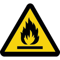 ISO Safety Labels, Warning, Fire Hazard, SAX433-Material - Adhesive Vinyl