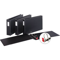 Cardinal Heavy-Duty D-Ring EasyOpen 11" x 17" Binder, 3", Black-Designed to meet the increasing demand for large-format printing and binding
