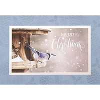 Rosedale "Merry Christmas" Blue Jay Greeting Cards with Envelopes - 5-1/2" x 8" - 12 Pack-Greeting Cards