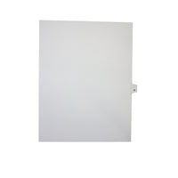 Mark Maker Legal Exhibit Index Tab White Single Tabs, 1/26th Cut, Letter Size, No Holes, Letter O, 25 Pack-White Single Tabs, 1/26th Cut