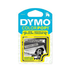 Dymo COLORPOP 1/2" Label Tape, Silver/Black (2056734)-Silver/Black