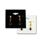 Eddie's Earring Cards - 2" x 2" with 1/8" hang tab - Black - 200 Pack-Plastic