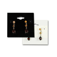 Eddie's Earring Cards - 2" x 2" with 1/8" hang tab - Black - 200 Pack-Plastic