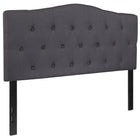 Flash Furniture Cambridge Tufted Upholstered Full Size Headboard - Dark Grey Fabric-Panel Headboard