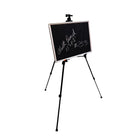 Futech PE001 Portable Tripod Aluminum Easel, 50" x 34" x 29", Black-Adjustable top clamp & bottom tray allows for multiple configurations