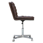 Plata Import Ronin Upholstered Leather Office Chair - Brown-Tilt Mechanism
