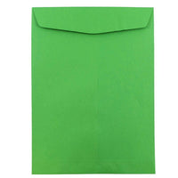 JAM Paper 10 x 13 Open End Catalog Envelopes, Brite Hue Green Recycled, 100 Pack (V0128190)-Christmas green