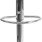 Flash Furniture Contemporary Brown Vinyl Adjustable Height Barstool with Quilted Wave Seat & Chrome Base-Swivel Seat