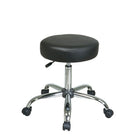 Work Smart Backless Stool, Black-Pneumatic Height Adjustment