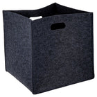 Truu Design, Square Felt Storage Baskets, Set of 3, 15 x 14.5 x 14 inches, Dark Grey-Multifunctional, ideal for storing any household items or as a laundry Hamper