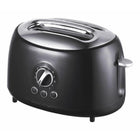 Brentwood Retro Cool Touch 2-Slice Toaster - Black-Extra Wide Slots for Bagels and more