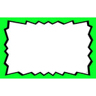Blank Show Card, Green Boarder, 3.5" H x 5.5" H, 100 Pack-Card stock