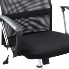 Xtech Turin Excecutive Mesh Back Office Chair with Armrests - Black-Comfortable visitor chair makes visiting and working area more pleasant. Features a strong wood and steel construction to ensure durability. Back indentation surrounds and supports upper body.