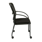 Prp-Line ProGrid Back Visitors Chair with Casters, Black-Nylon Armrest