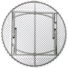 Flash Furniture 72" Round Granite Plastic Folding Table, White-2.125'' Thick Granite White Table Top
