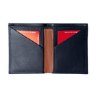 Champs Leather RFID Slim Sleeve Wallet - Navy-2 quick access card slots to carry your most important cards and ID.