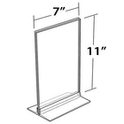 Azar Displays 11" x 7" Vertical/Horizontal T-Strip Acrylic Sign Holder, 10 Pack (102716)-Made of top quality 0.100" thick acrylic and easy to assemble