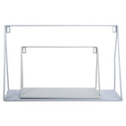 Truu Design Iron Floating Wall Shelves, Set of 2, 13.5 x 5 inches, White-Material: durable iron construction