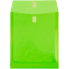 JAM Paper Plastic Envelopes with VELCRO Brand Closure, 1" Expansion, Letter, 9 3/4" x 11 3/4", Lime Green, 12 Pack (118V1LI)-Size: 9.75 x 1.25 x 11.75 inches (Letter Size)