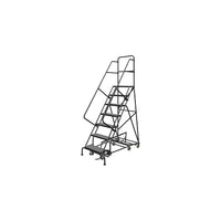 Tri-Arc Manufacturing All Directional Rolling Ladder, No. of Steps: 7, Platform Height: 70" (KDED107246)-No. of Steps: 7