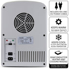 Coca-Cola Diet Coke Portable 6 Can Thermoelectric Mini Fridge Cooler/Warmer - 4 L / 4.2 qt-Official Diet Coke logo