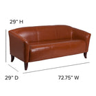 Flash Furniture HERCULES Imperial Series Cognac Leather Sofa-CA117 Fire Retardant Foam