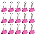 JAM Paper Binder Clips, Medium, 1.25"/32mm, Pink, 30 Pack-5