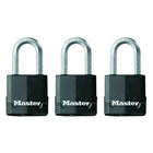 Master Lock 48mm Wide Covered Laminated Steel Padlock - 3 Pack-Rust-Oleum certified protection guarantees lock body will not rust