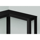 Monarch Specialties 3657 Corner Console Accent Table - Black-Assembly required: Illustrated instructions and all hardware are provided for convenience (additional tools may be needed)