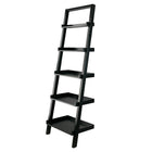 Winsome Bellamy Leaning Shelf, Black (29553)-Ideal for smaller rooms and tight spaces