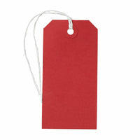 Jam Paper Gift Tags with String - Medium - 4 3/4" x 2 3//8" - Red - 1000 Pack-Red gift tag