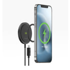 Mophie Universal Snap+ Wireless Charger - Black-Charger magnetically attaches to phone
