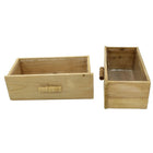 Cathay Importers Natural Rectangle Drawer Storage Organizers, Large, 2 Pack (EC-08-1862)-Natural Fir Wood