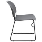 Flash Furniture HERCULES Series Grey Ultra-Compact Stack Chair with Black Frame-Stacks up to 35 Chairs High