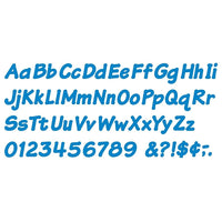 Trend Enterprises 4" Uppercase/Lowercase Italic Combo Ready Letter, Blue, 579 Pack-Dimensions: 4"L