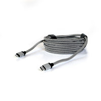 LBT 7 Ft USB C to Lightning Cable, Metal Shell Nylon Braided Plug, Black/White (LBT080)-LBT 7 ft USB C to Lighting cable is compatible with all the newer generation iPhone, iPad, iPod and MacBook, enabling to charge and sync data, photos and music
