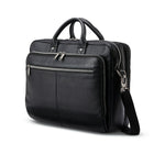 Samsonite Classic Leather Toploader 15.6", Black-Black, Top Grain Leather