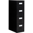 Staples Vertical Letter File Cabinet, 4 Drawer, Black-Interchangeable-core lock for extra security