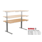 DecentLiving 60" Electric Sit/Stand Desk - Solid Maple-Sourced from local north American forest lumber