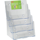 Staples 4-Tier Magazine Size Literature Holder-Unit size: 12 5/8"H x 9 1/2"W x 8"D