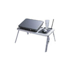 MMNOX 5188A Foldable Laptop Cooling Table, Silver/Black (AS-MX-5188A)-Silver and Black plastic polyblend construction