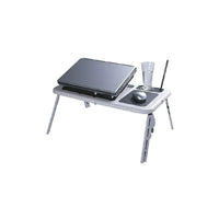 MMNOX 5188A Foldable Laptop Cooling Table, Silver/Black (AS-MX-5188A)-Silver and Black plastic polyblend construction