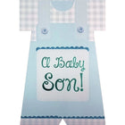 Rosedale 5-1/2" x 8" Baby Son Greeting Cards And Envelopes, 6 Pack (19675)-Printed on premium uncoated card stock