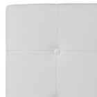 Flash Furniture Lennox Tufted Upholstered Twin Size Headboard - White Vinyl-White Vinyl Upholstery