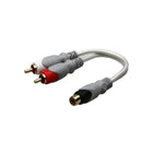 Electronic Master 6" RCA Female to 2xRCA Male Audio Cable, 1.6" x 5.5" x 7.9", Gray-Cost-effective high quality cables deliver all the sound performance to your system